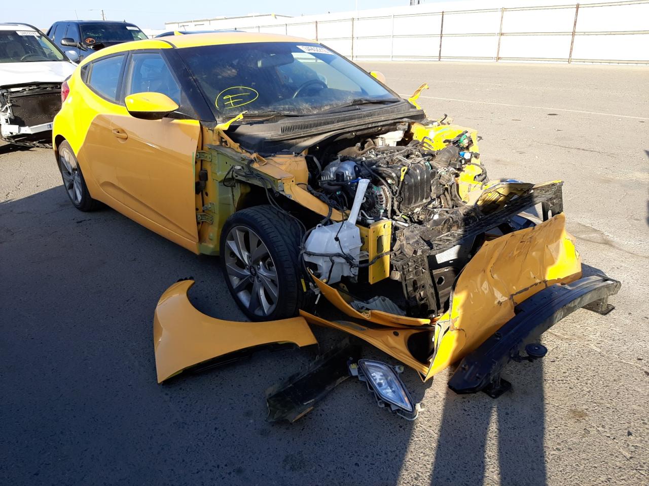 HYUNDAI VELOSTER 2017 with VIN KMHTC6AD6HU315927 - Photo from auction