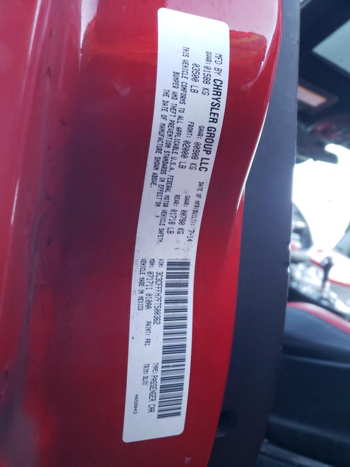 Photo 10 from auction – 2015 FIAT 500 ABARTH with VIN 3C3CFFFH7FT500362