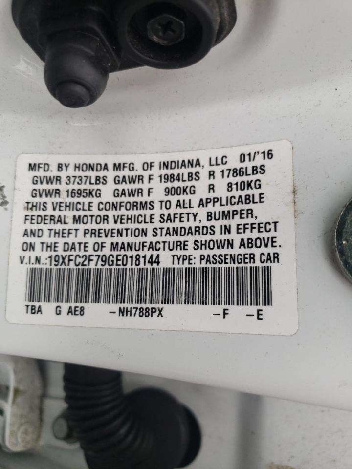 Photo 10 from auction – 2016 HONDA CIVIC EX with VIN 19XFC2F79GE018144