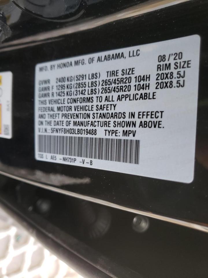 صورة رقم 10 من المزاد - 2020 HONDA PASSPORT E مع VIN 5FNYF8H03LB019488