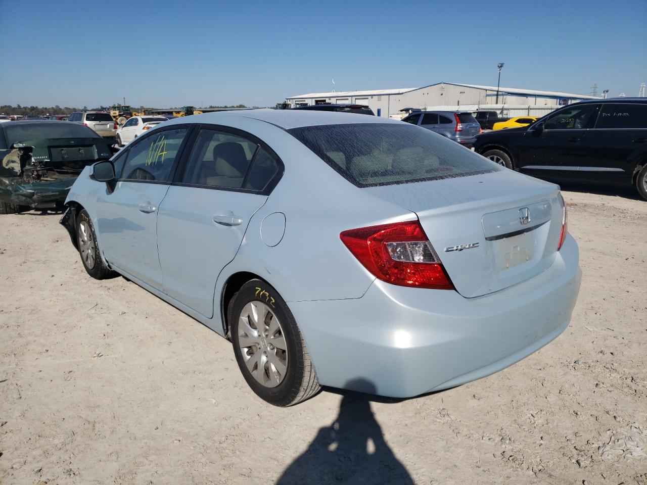 Photo 3 from auction – 2012 HONDA CIVIC LX with VIN 19XFB2F57CE074725