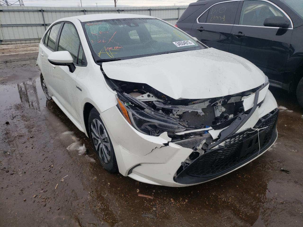 TOYOTA COROLLA LE 2020 with VIN JTDEBRBEXLJ027802 - Photo from auction