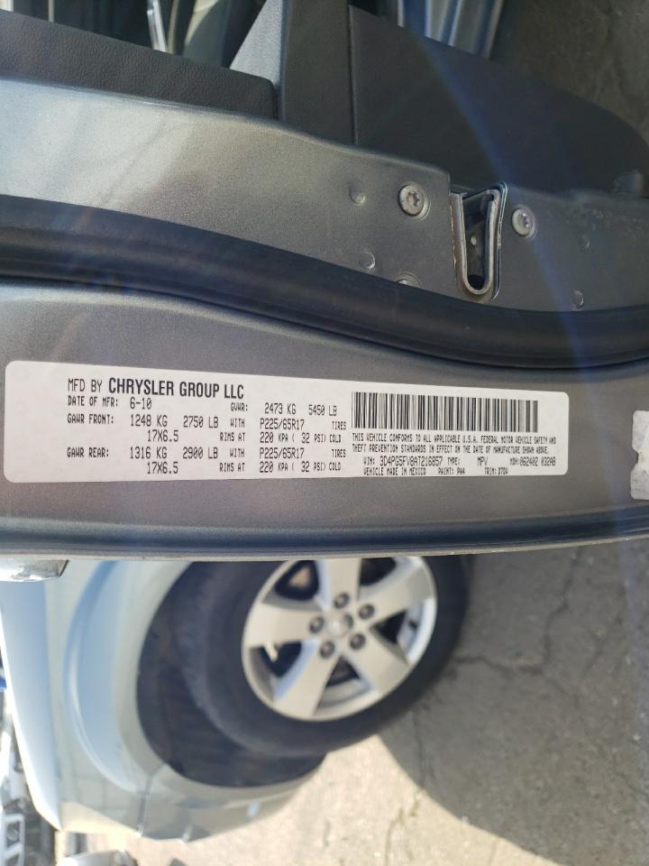 Photo 10 from auction – 2010 DODGE JOURNEY SX with VIN 3D4PG5FV8AT216857