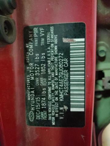 Photo 10 from auction – 2016 HYUNDAI ACCENT SE with VIN KMHCT4AE7GU080272