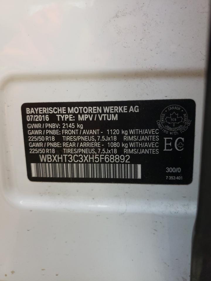 Photo 10 from auction – 2017 BMW X1 XDRIVE2 with VIN WBXHT3C3XH5F68892