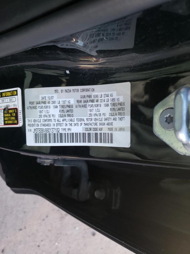 Photo 10 from auction – 2008 MAZDA CX-9 with VIN JM3TB38V880137182