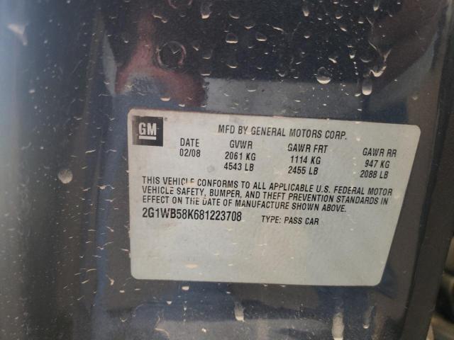 Photo 10 from auction – 2008 CHEVROLET IMPALA LS with VIN 2G1WB58K681223708