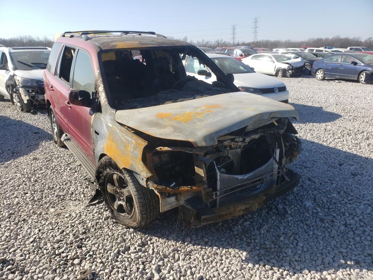 HONDA PILOT EX 2006 with VIN 5FNYF28426B019616 - Photo from auction