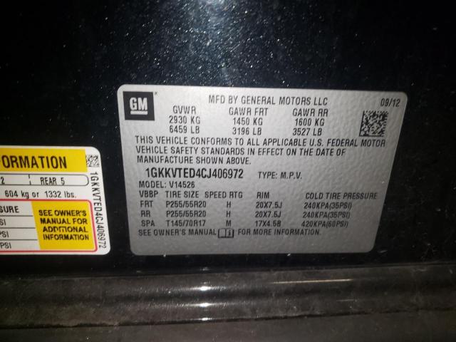 Photo 10 from auction – 2012 GMC ACADIA DEN with VIN 1GKKVTED4CJ406972