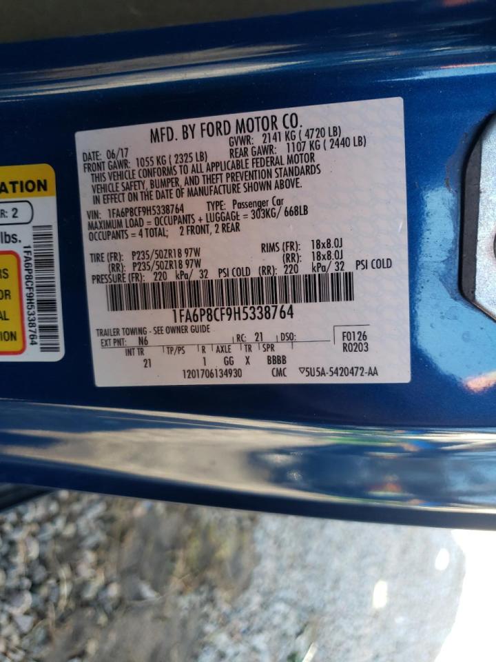 Photo 10 from auction – 2017 FORD MUSTANG GT with VIN 1FA6P8CF9H5338764