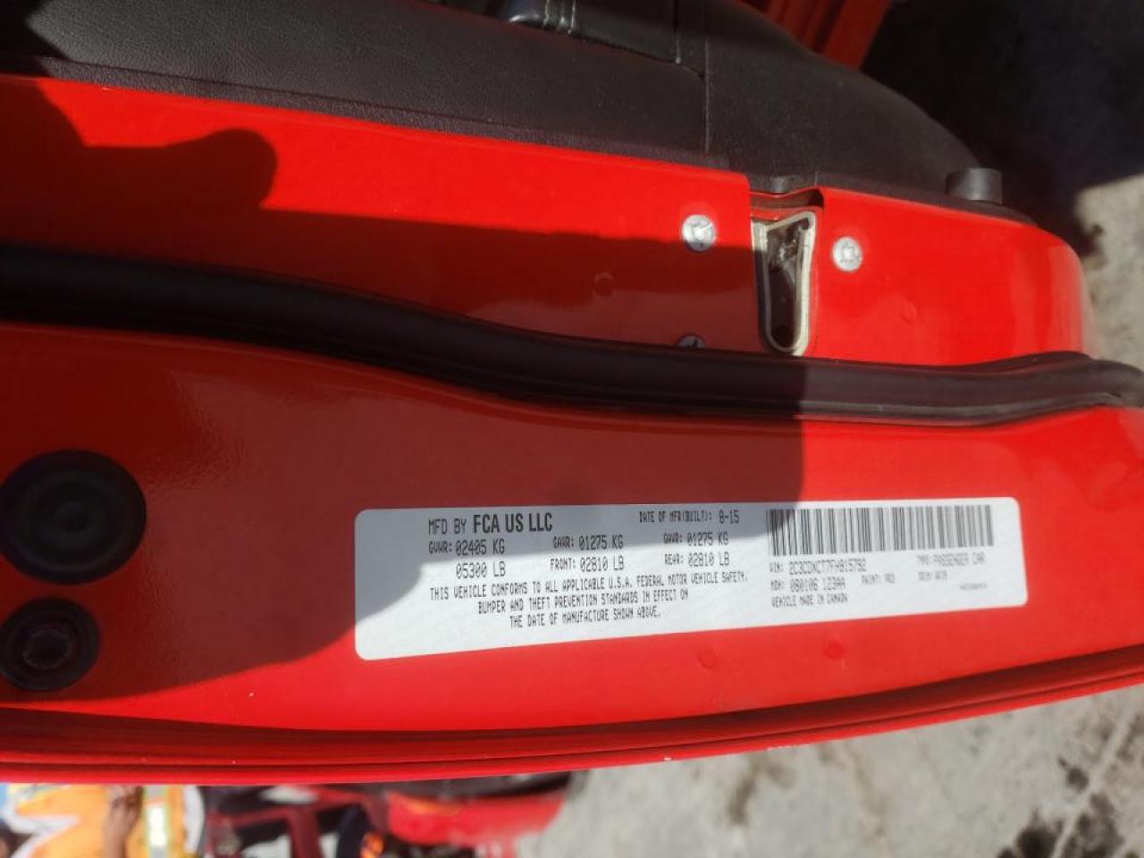 Photo 10 from auction – 2015 DODGE CHARGER R/ with VIN 2C3CDXCT7FH915792