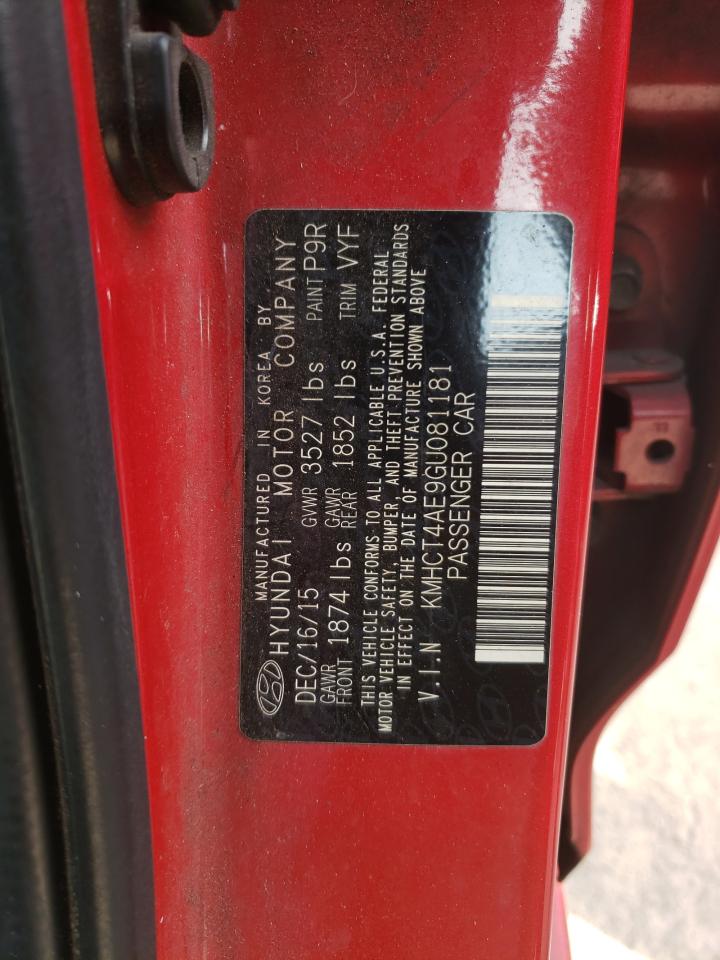 Photo 10 from auction – 2016 HYUNDAI ACCENT SE with VIN KMHCT4AE9GU081181