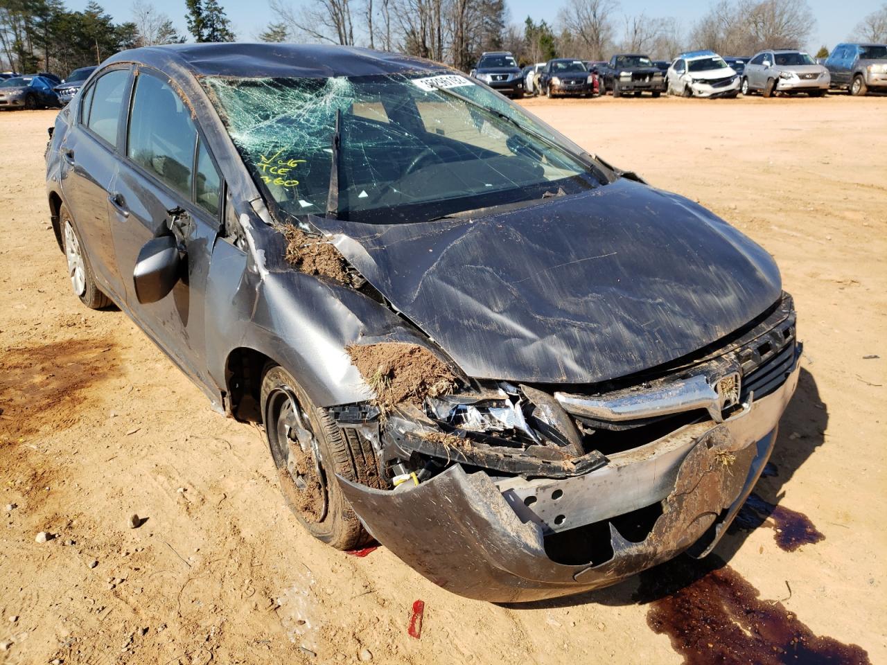 HONDA CIVIC LX 2012 with VIN 19XFB2F57CE392165 - Photo from auction