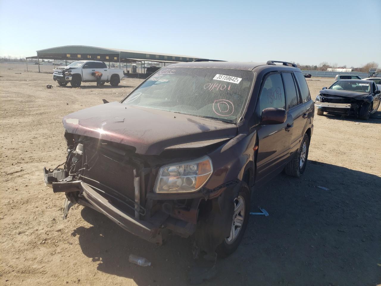 Photo 2 from auction – 2008 HONDA PILOT VP with VIN 5FNYF28258B011401