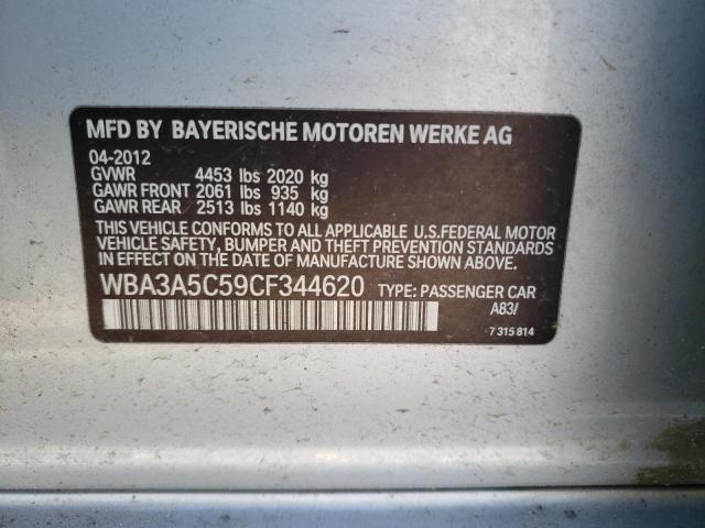 Photo 10 from auction – 2012 BMW 328 I with VIN WBA3A5C59CF344620