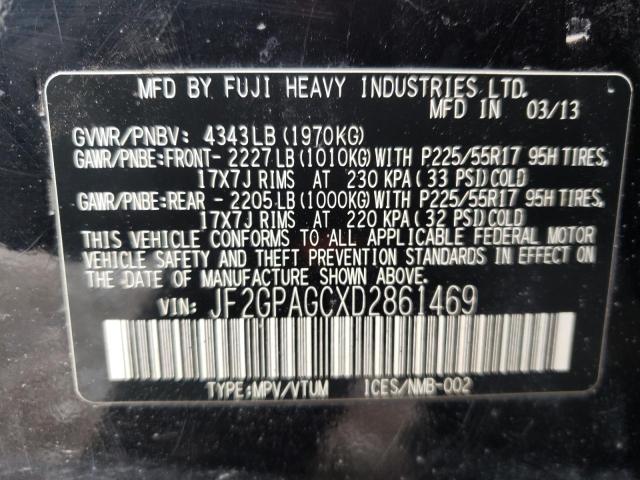 Photo 10 from auction – 2013 SUBARU XV CROSSTR with VIN JF2GPAGCXD2861469