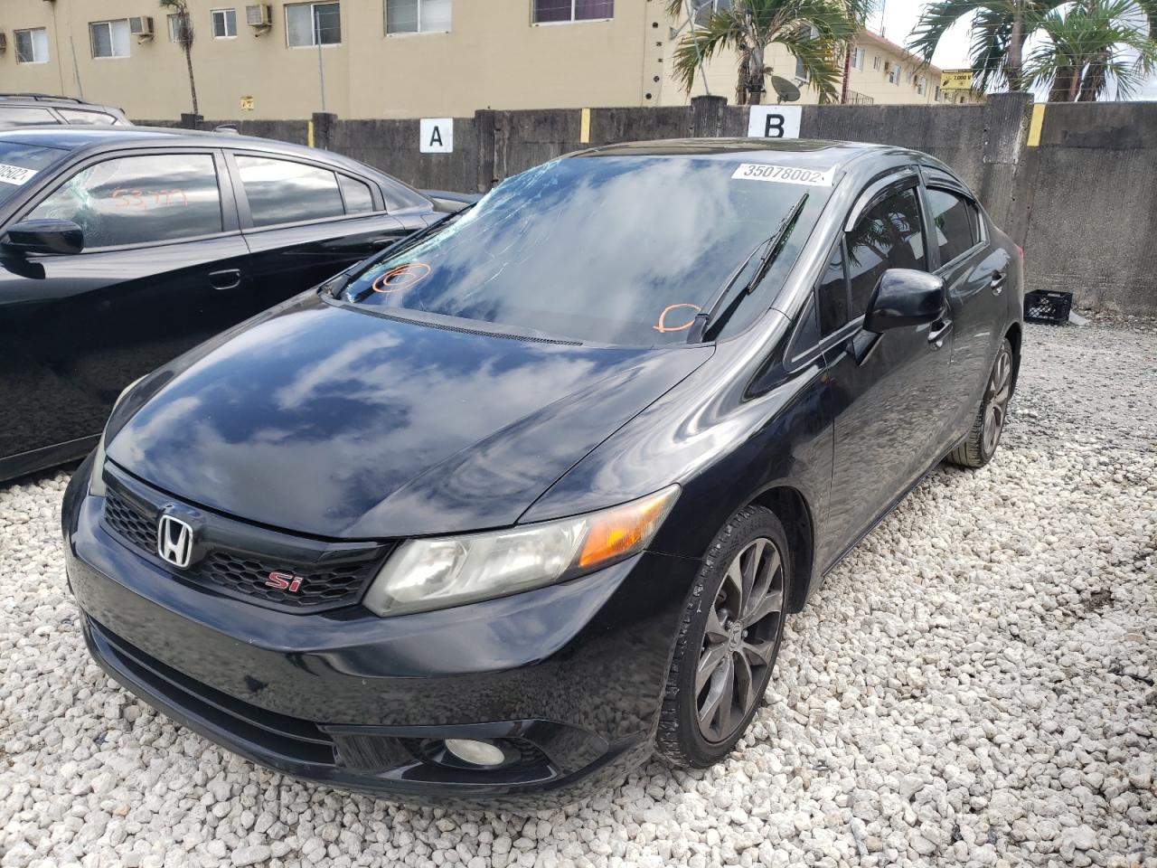 Photo 2 from auction – 2012 HONDA CIVIC SI with VIN 2HGFB6E55CH706233