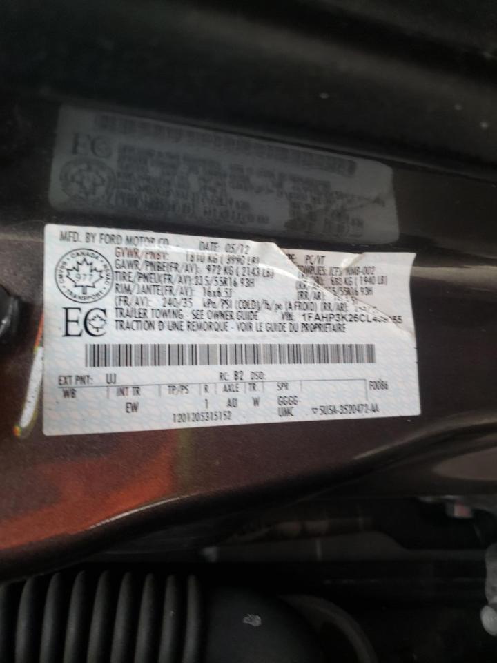 Photo 10 from auction – 2012 FORD FOCUS SE with VIN 1FAHP3K26CL439355