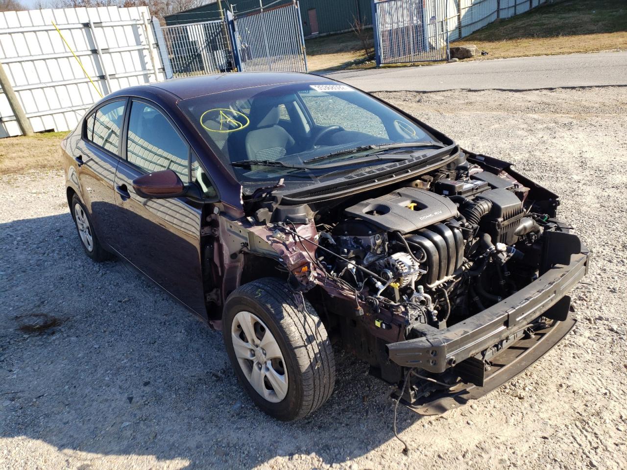 KIA FORTE LX 2017 with VIN 3KPFL4A75HE016492 - Photo from auction