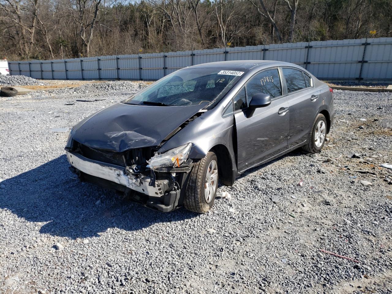 Photo 2 from auction – 2013 HONDA CIVIC LX with VIN 19XFB2F56DE027333
