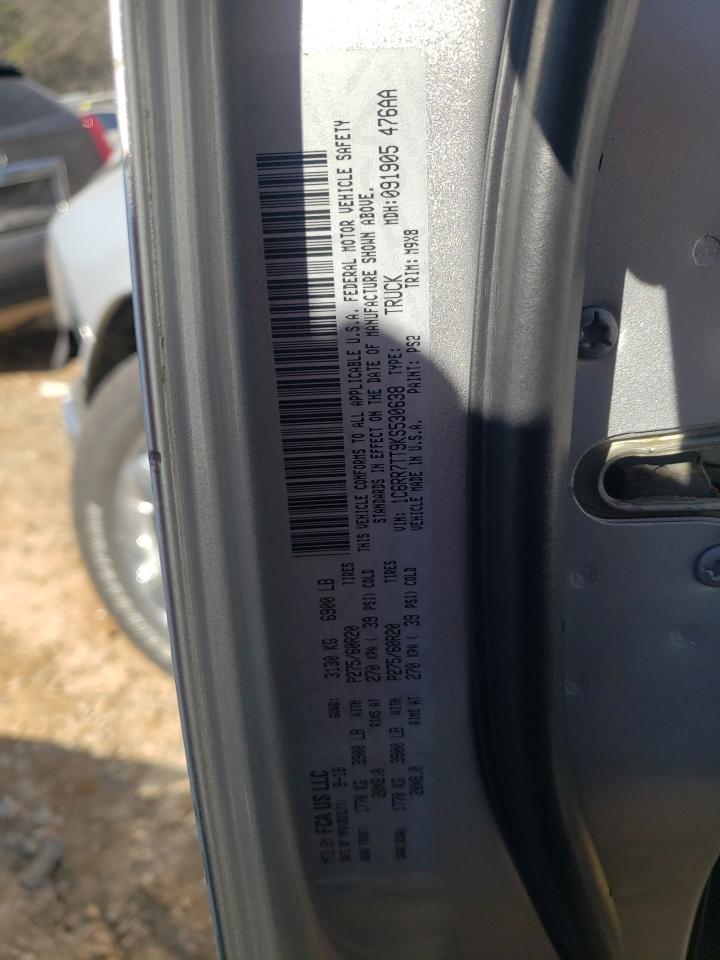 Photo 10 from auction – 2019 RAM 1500 CLASS with VIN 1C6RR7TT9KS530638