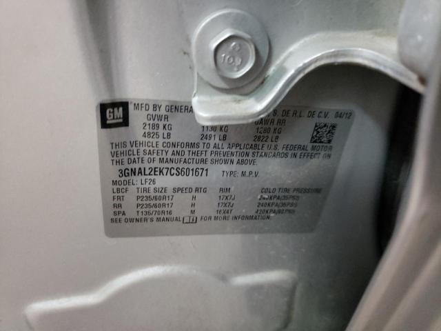 Photo 10 from auction – 2012 CHEVROLET CAPTIVA SP with VIN 3GNAL2EK7CS601671