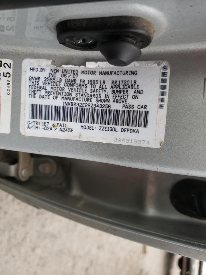 Photo 10 from auction – 2008 TOYOTA COROLLA CE with VIN 1NXBR32E28Z943256