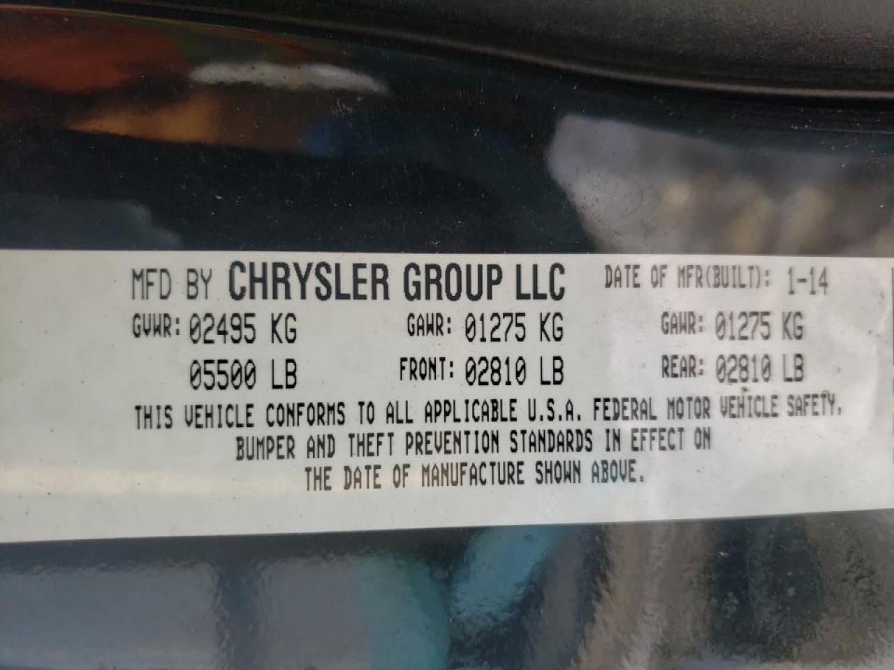 Photo 10 from auction – 2014 DODGE CHARGER SX with VIN 2C3CDXJG0EH199628