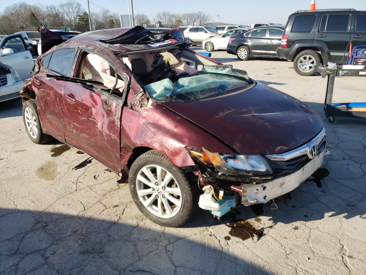 Photo 1 from auction – 2012 HONDA CIVIC EXL with VIN 19XFB2F9XCE022749