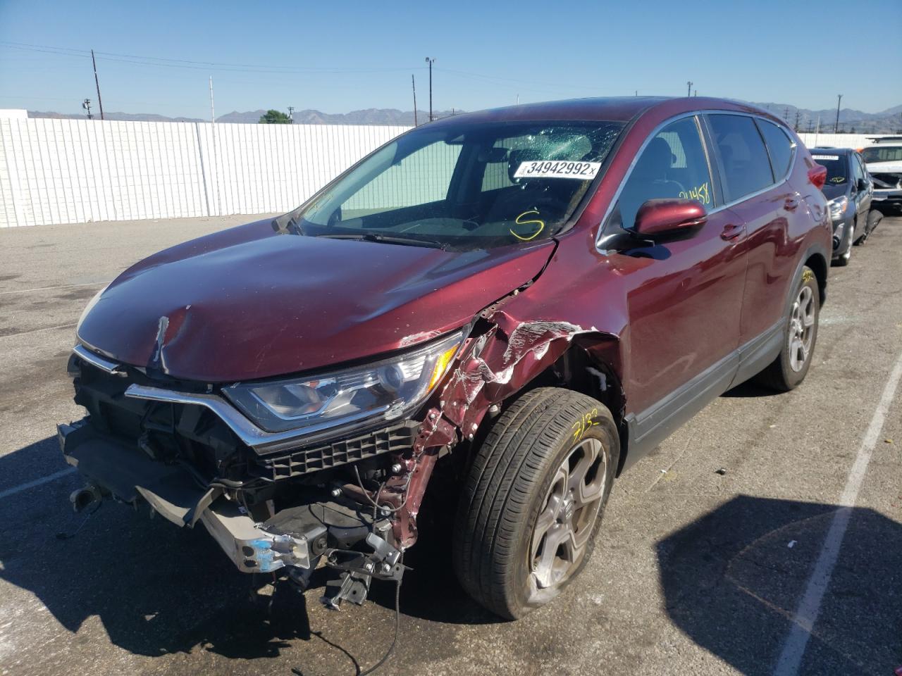 Photo 2 from auction – 2017 HONDA CR-V EX with VIN 7FARW1H51HE042190