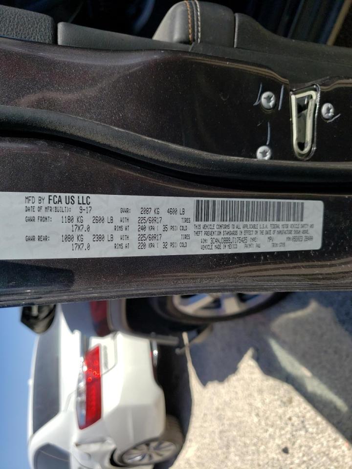 Photo 10 from auction – 2018 JEEP COMPASS LA with VIN 3C4NJDBB9JT175425