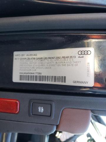 Photo 10 from auction – 2017 AUDI A4 PREMIUM with VIN WAUANAF49HA177350