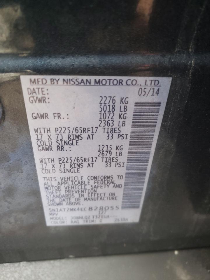 Photo 10 from auction – 2014 NISSAN ROGUE S with VIN 5N1AT2MK4EC828055