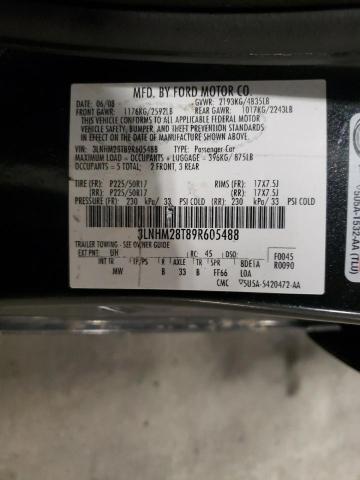 Photo 10 from auction – 2009 LINCOLN MKZ with VIN 3LNHM28T89R605488