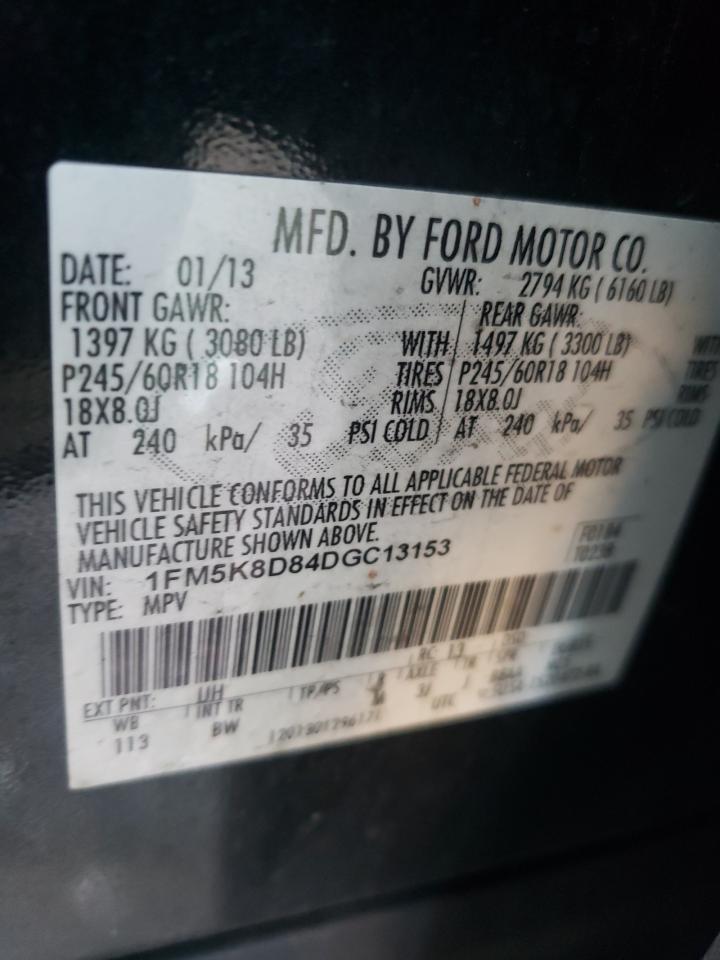 Photo 10 from auction – 2013 FORD EXPLORER X with VIN 1FM5K8D84DGC13153