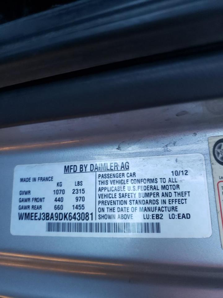 Photo 10 from auction – 2013 SMART FORTWO PUR with VIN WMEEJ3BA9DK643081