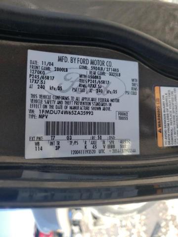 Photo 10 from auction – 2005 FORD EXPLORER E with VIN 1FMDU74W65ZA35993