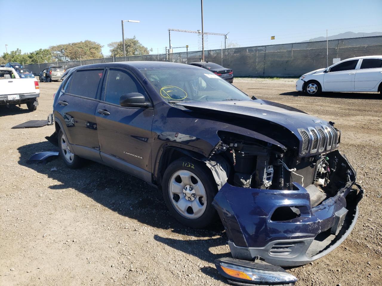 Photo 1 from auction – 2014 JEEP CHEROKEE S with VIN 1C4PJLAB8EW163738