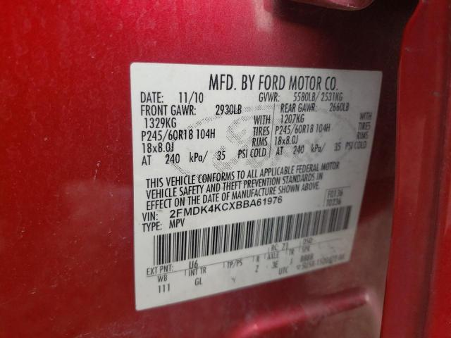 Photo 10 from auction – 2011 FORD EDGE LIMIT with VIN 2FMDK4KCXBBA61976
