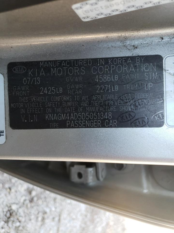 Zdjęcie 10 z aukcji – 2013 KIA OPTIMA HYB z VIN KNAGM4AD5D5051348