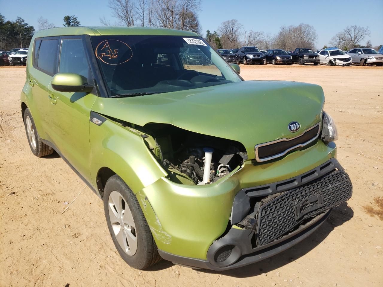 KIA SOUL 2014 with VIN KNDJN2A27E7723585 - Photo from auction