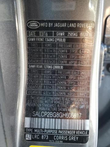 Photo 10 from auction – 2016 LAND ROVER DISCOVERY with VIN SALCP2BG8GH606617