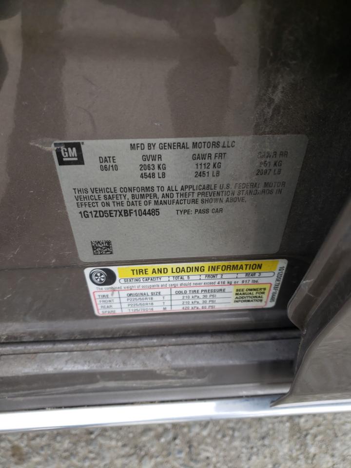 Photo 10 from auction – 2011 CHEVROLET MALIBU 2LT with VIN 1G1ZD5E7XBF104485