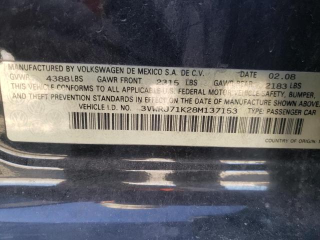 Photo 10 from auction – 2008 VOLKSWAGEN JETTA WOLF with VIN 3VWRJ71K28M137153
