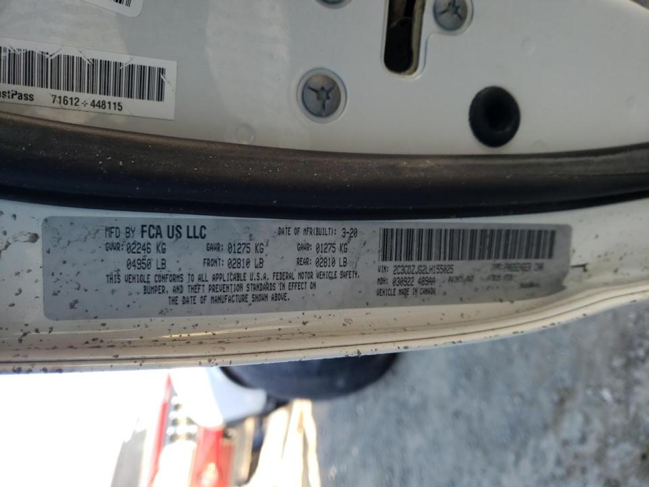 Photo 10 from auction – 2020 DODGE CHALLENGER with VIN 2C3CDZJG2LH155025