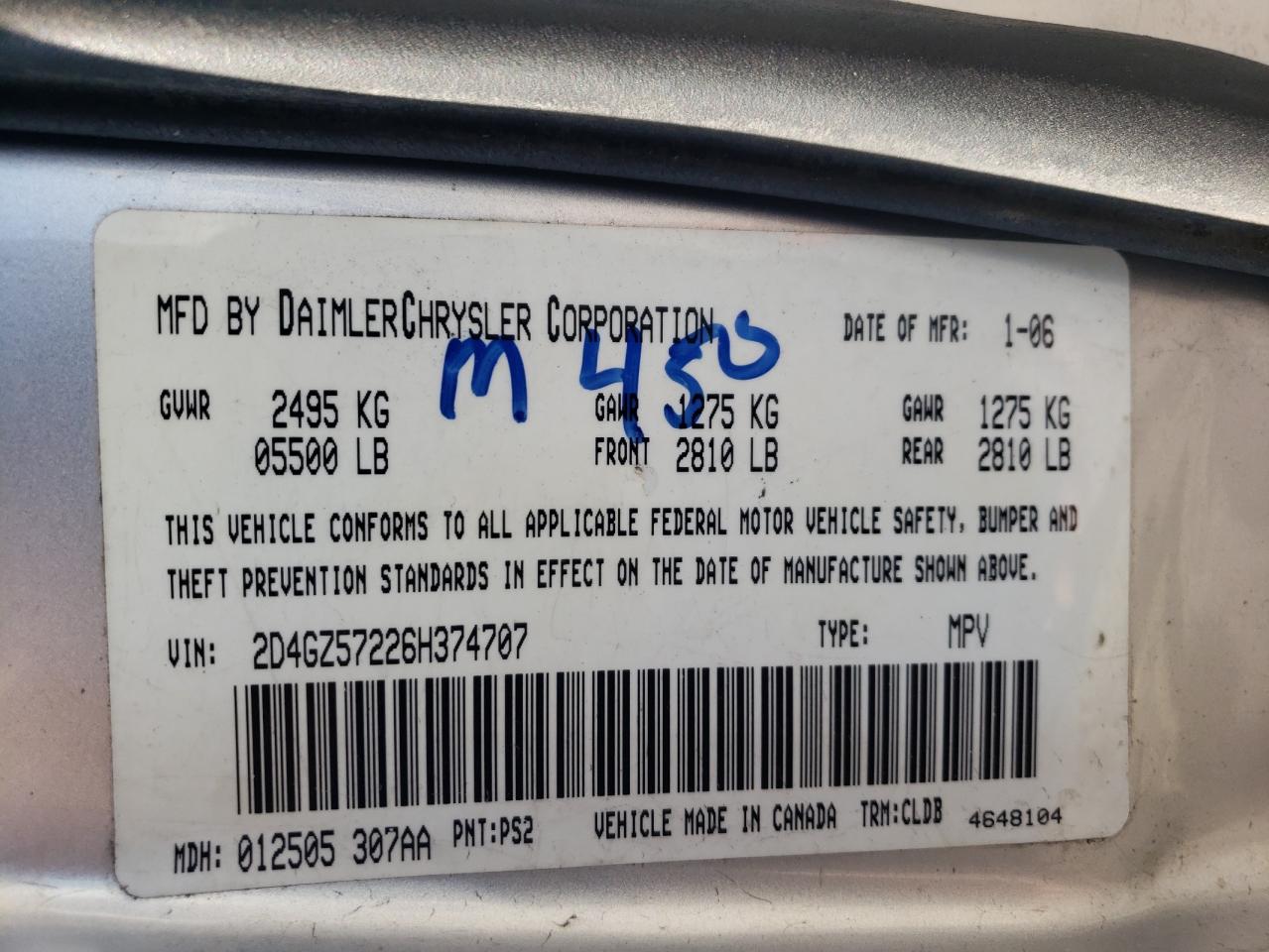 Photo 10 from auction – 2006 DODGE MAGNUM R/T with VIN 2D4GZ57226H374707