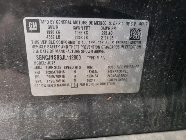 Photo 10 from auction – 2018 CHEVROLET TRAX LS with VIN 3GNCJNSB3JL112860