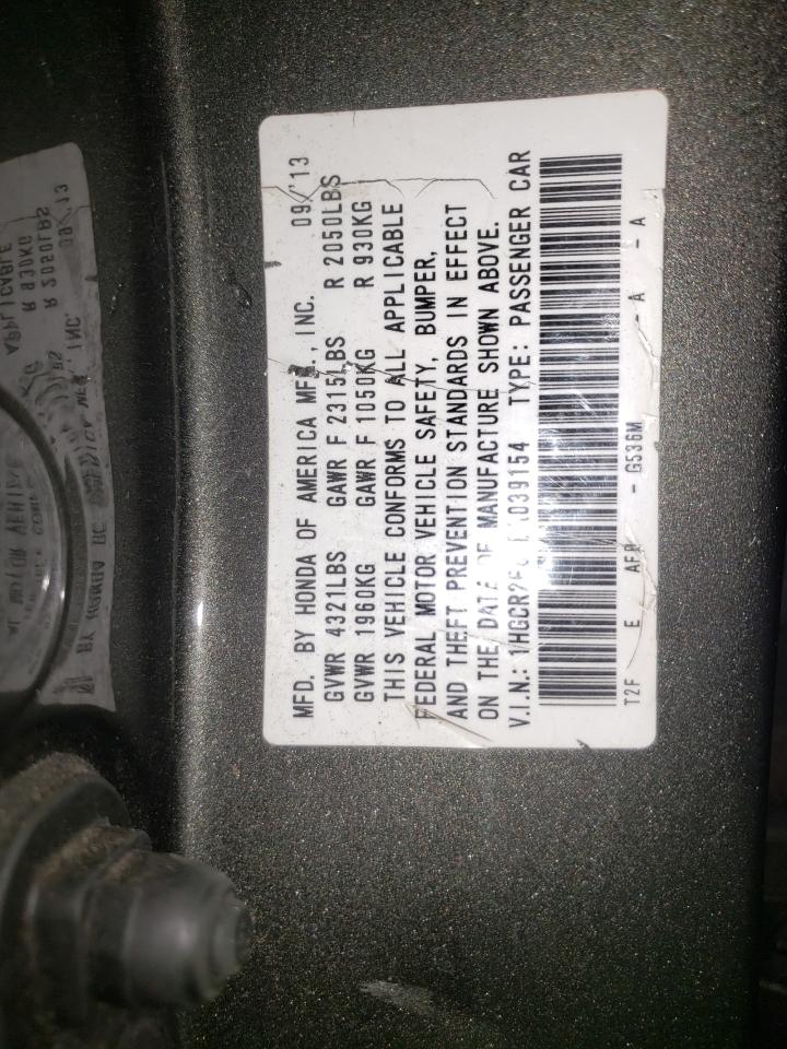 Photo 10 from auction – 2014 HONDA ACCORD EXL with VIN 1HGCR2F82EA039154