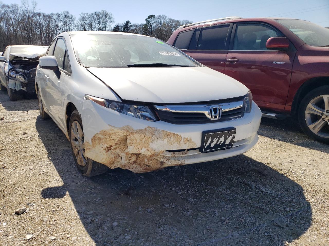 HONDA CIVIC LX 2012 with VIN 2HGFB2F54CH607474 - Photo from auction