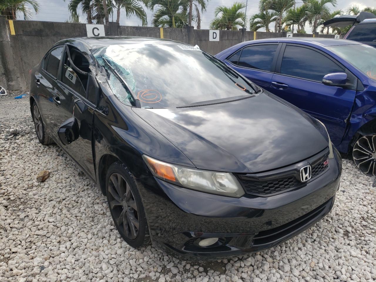 HONDA CIVIC SI 2012 with VIN 2HGFB6E55CH706233 - Photo from auction